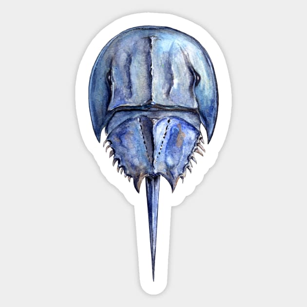 Blue Horseshoe Crab Sticker by Abby Venture